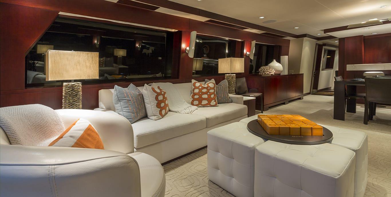 Aboard CRU a 96ft (29.34m) luxury motor yacht , built by WESTSHIP in 1991