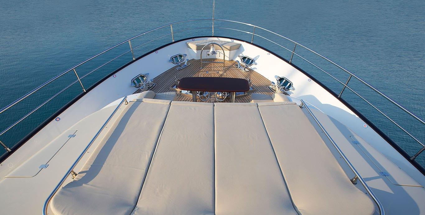 Aboard CYRUS ONE a 112ft (34.3m) luxury motor yacht , built by CYRUS YACHTS in 2008