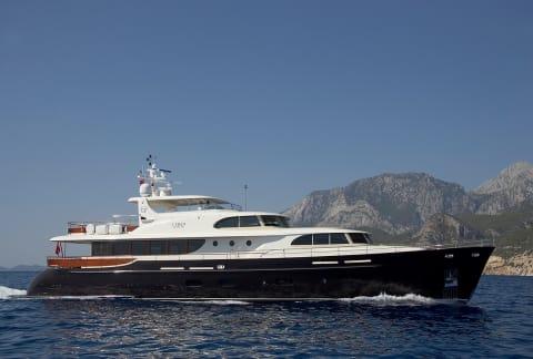 Aboard CYRUS ONE a 112ft (34.3m) luxury motor yacht , built by CYRUS YACHTS in 2008