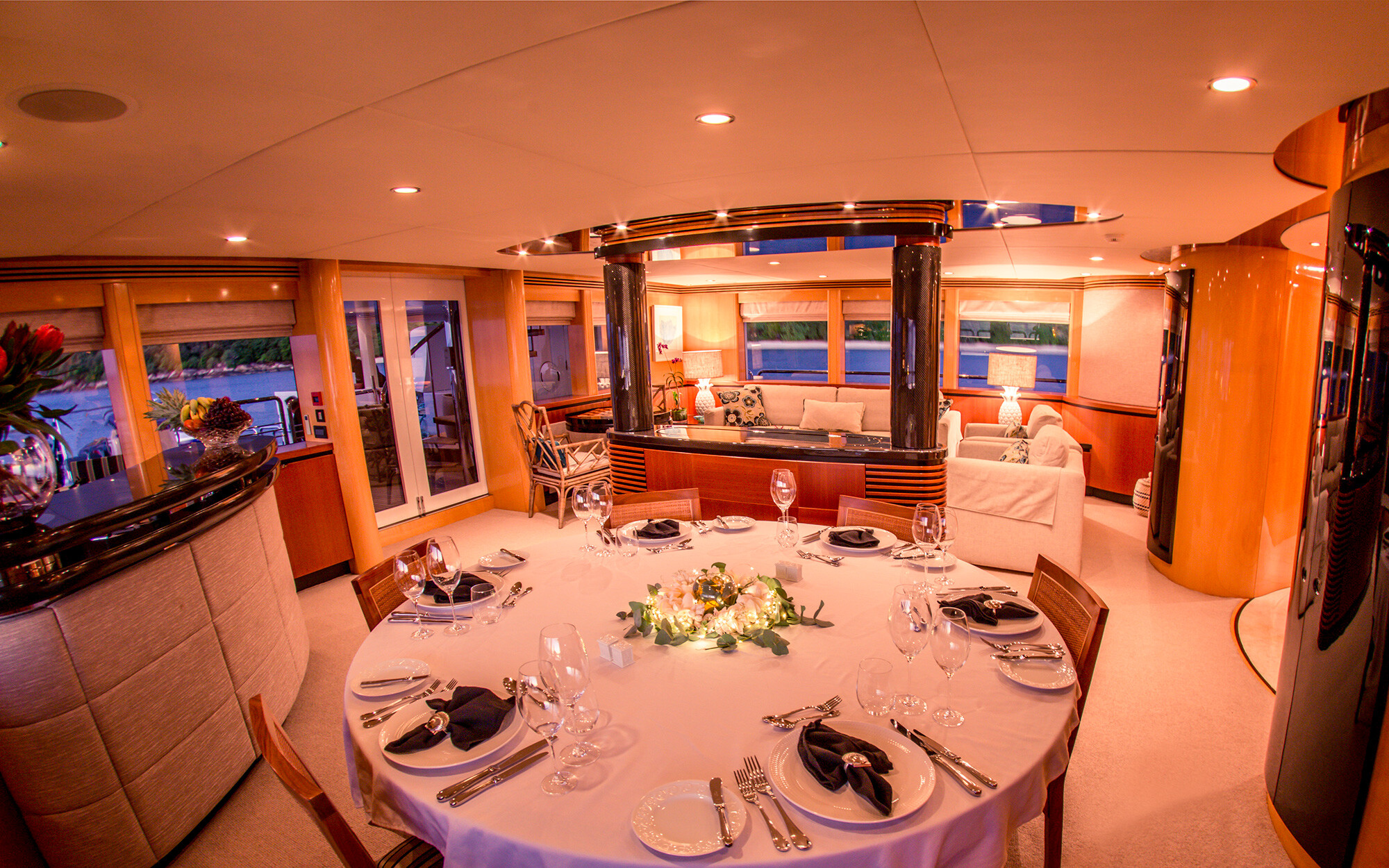 Aboard MY SPIRIT a 115ft (35.05m) luxury motor yacht , built by NEW ZEALAND in 2005