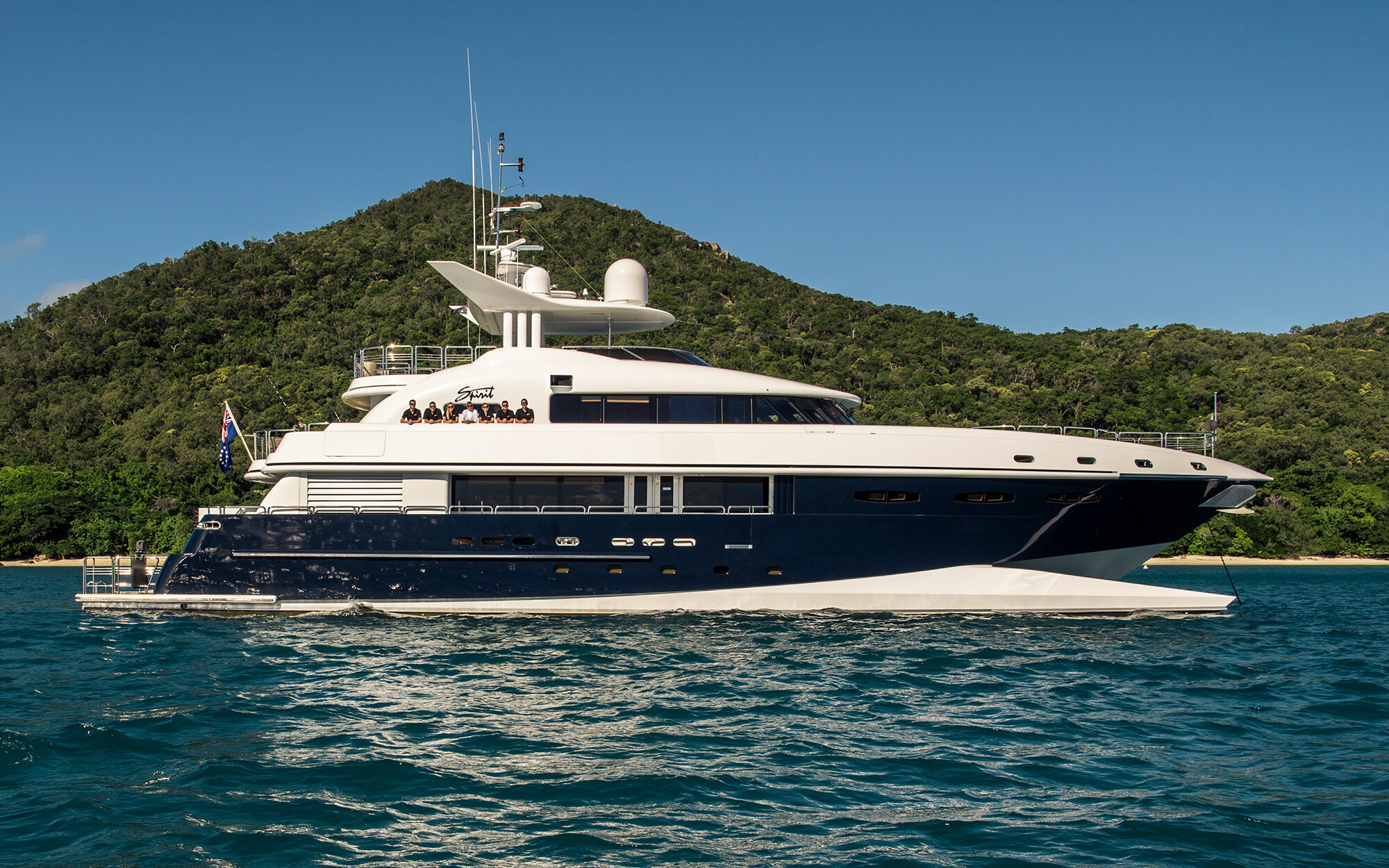 Aboard MY SPIRIT a 115ft (35.05m) luxury motor yacht , built by NEW ZEALAND in 2005