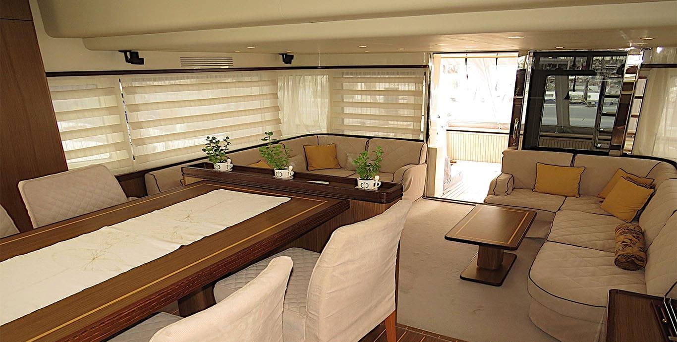 Aboard ABRI a 66ft (20.12m) luxury motor yacht , built by APREAMARE in 2008
