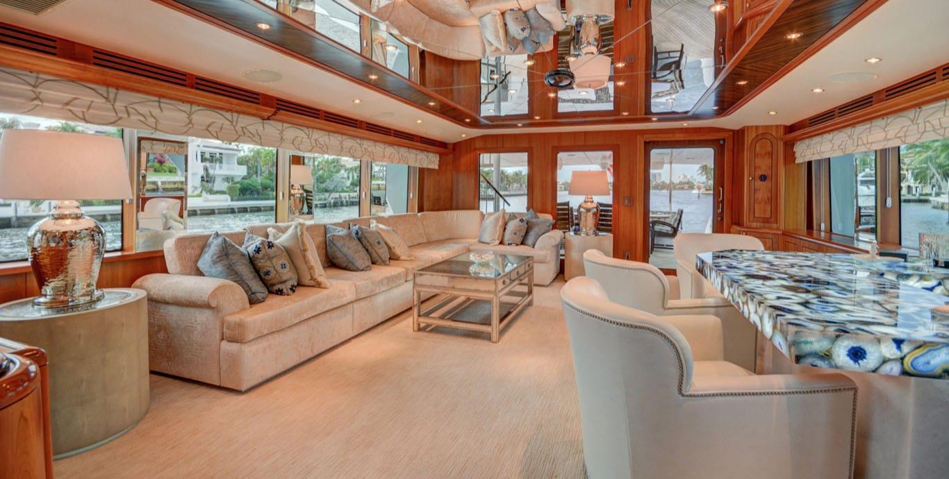 Aboard DANIELLE a 100ft (30.48m) luxury motor yacht , built by HATTERAS in 2005