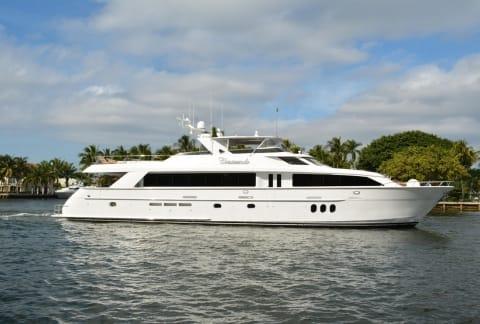 Aboard DANIELLE a 100ft (30.48m) luxury motor yacht , built by HATTERAS in 2005