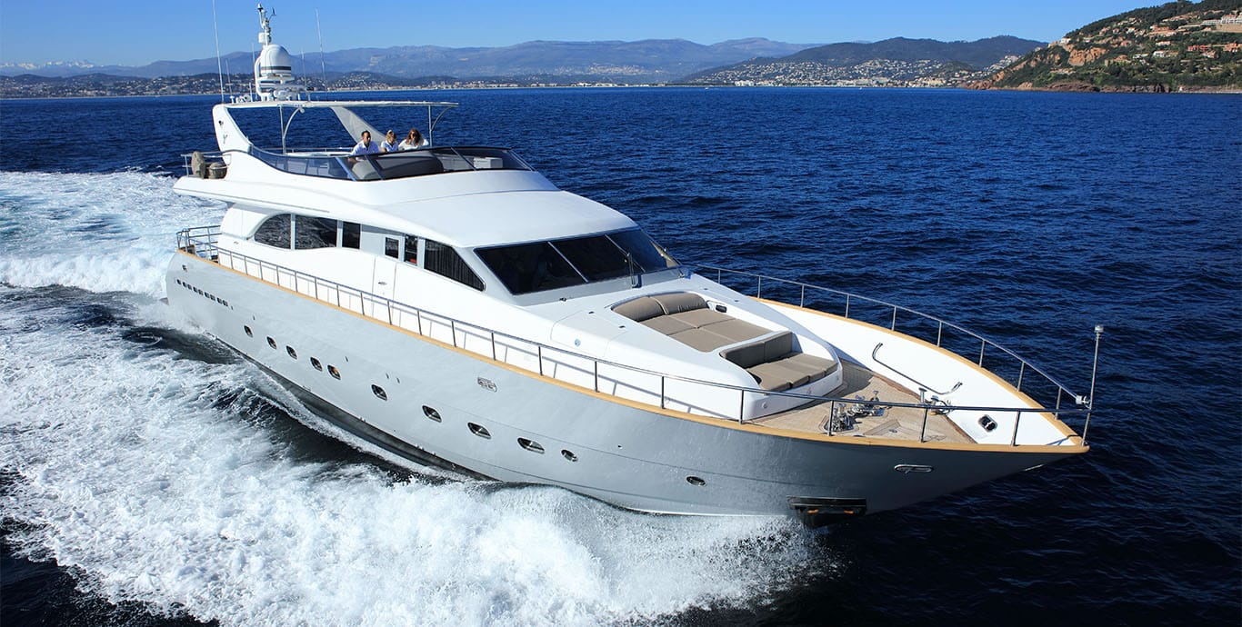 Aboard COCA VI a 87ft (26.8m) luxury motor yacht , built by CANTIERE NAVALE ARNO in 2000