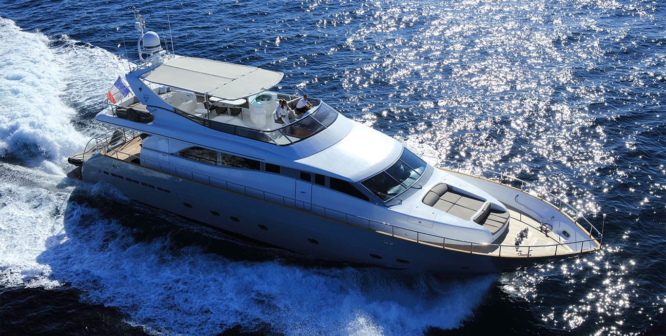 Aboard COCA VI a 87ft (26.8m) luxury motor yacht , built by CANTIERE NAVALE ARNO in 2000
