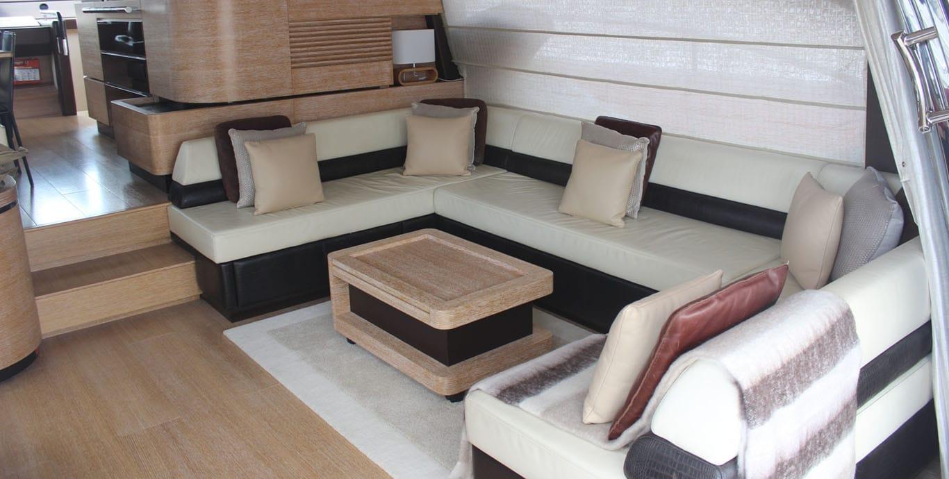 Aboard PLAN D a 70ft (21.62m) luxury motor yacht , built by AZIMUT in 2015