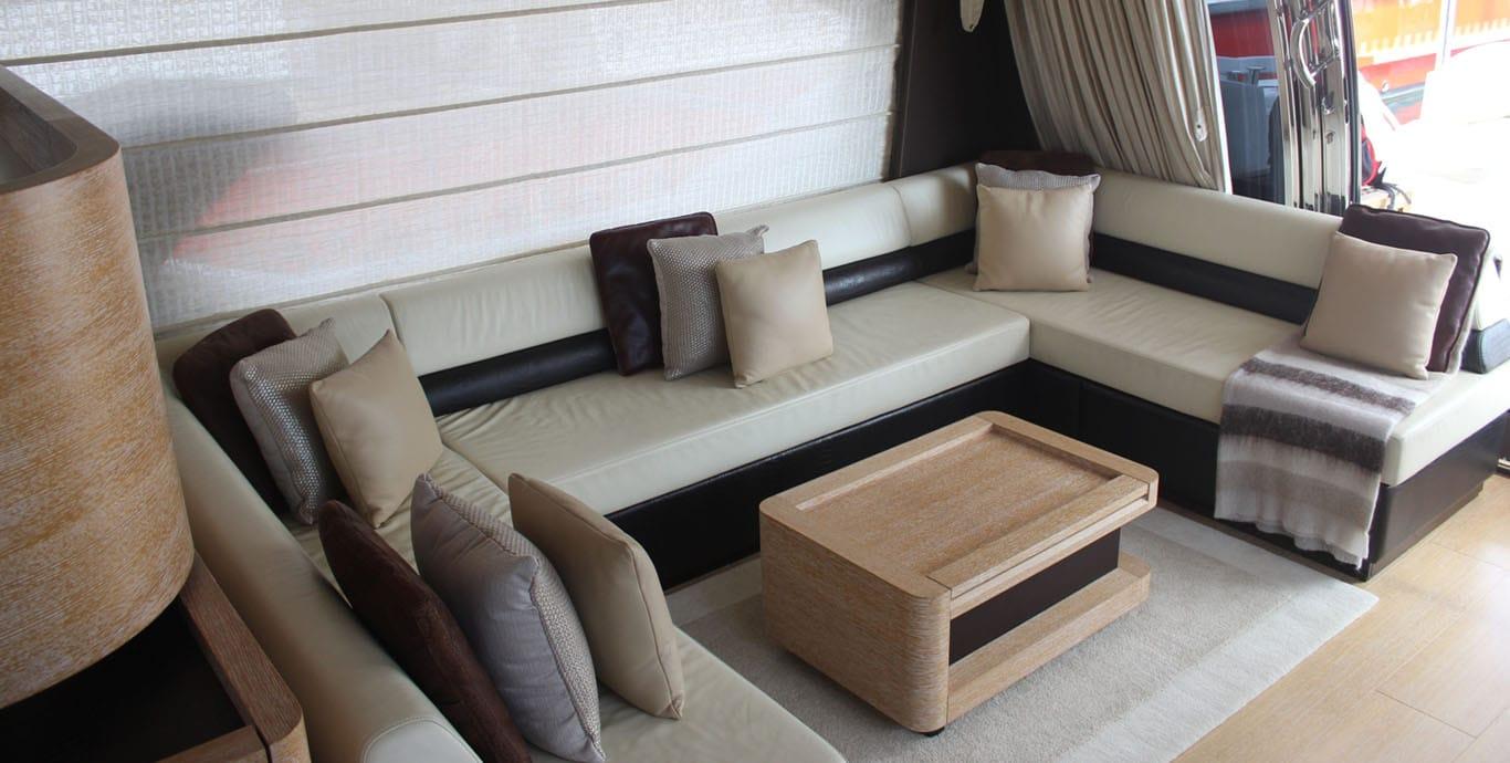 Aboard PLAN D a 70ft (21.62m) luxury motor yacht , built by AZIMUT in 2015