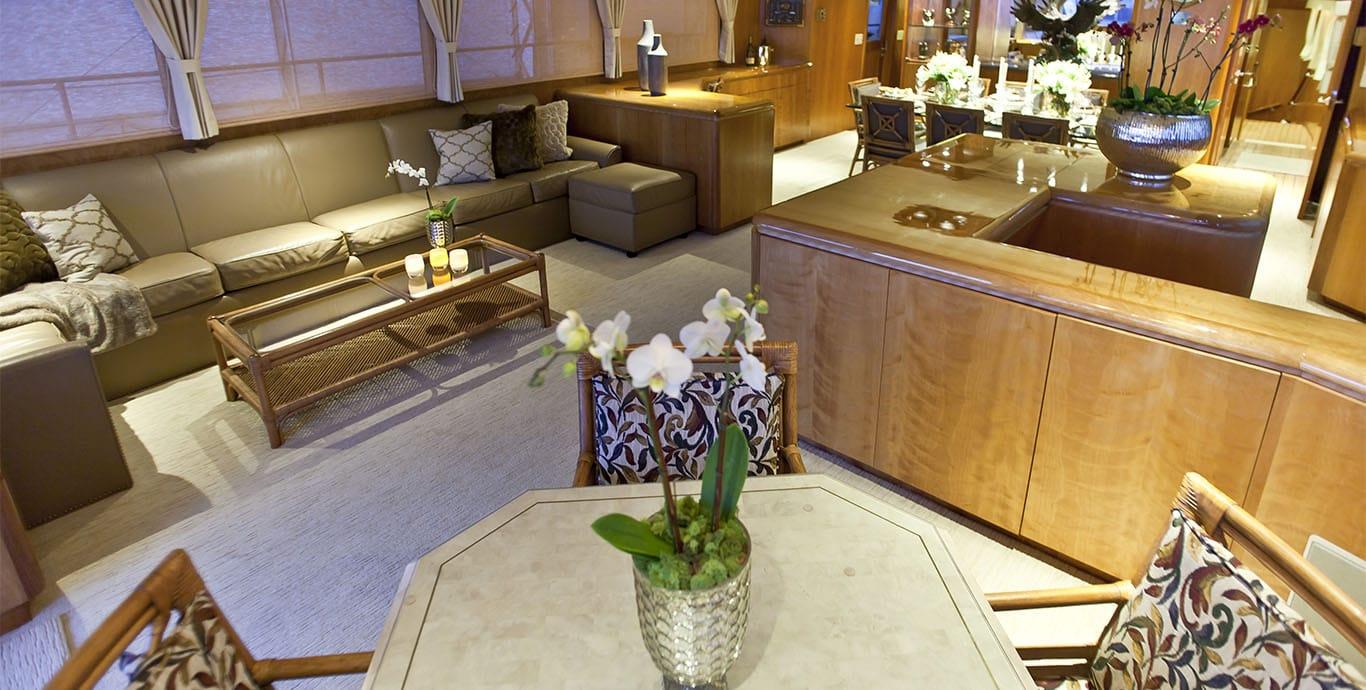 Aboard GOLDEN EAGLE a 98ft (29.87m) luxury motor yacht , built by BROWARD in 1989