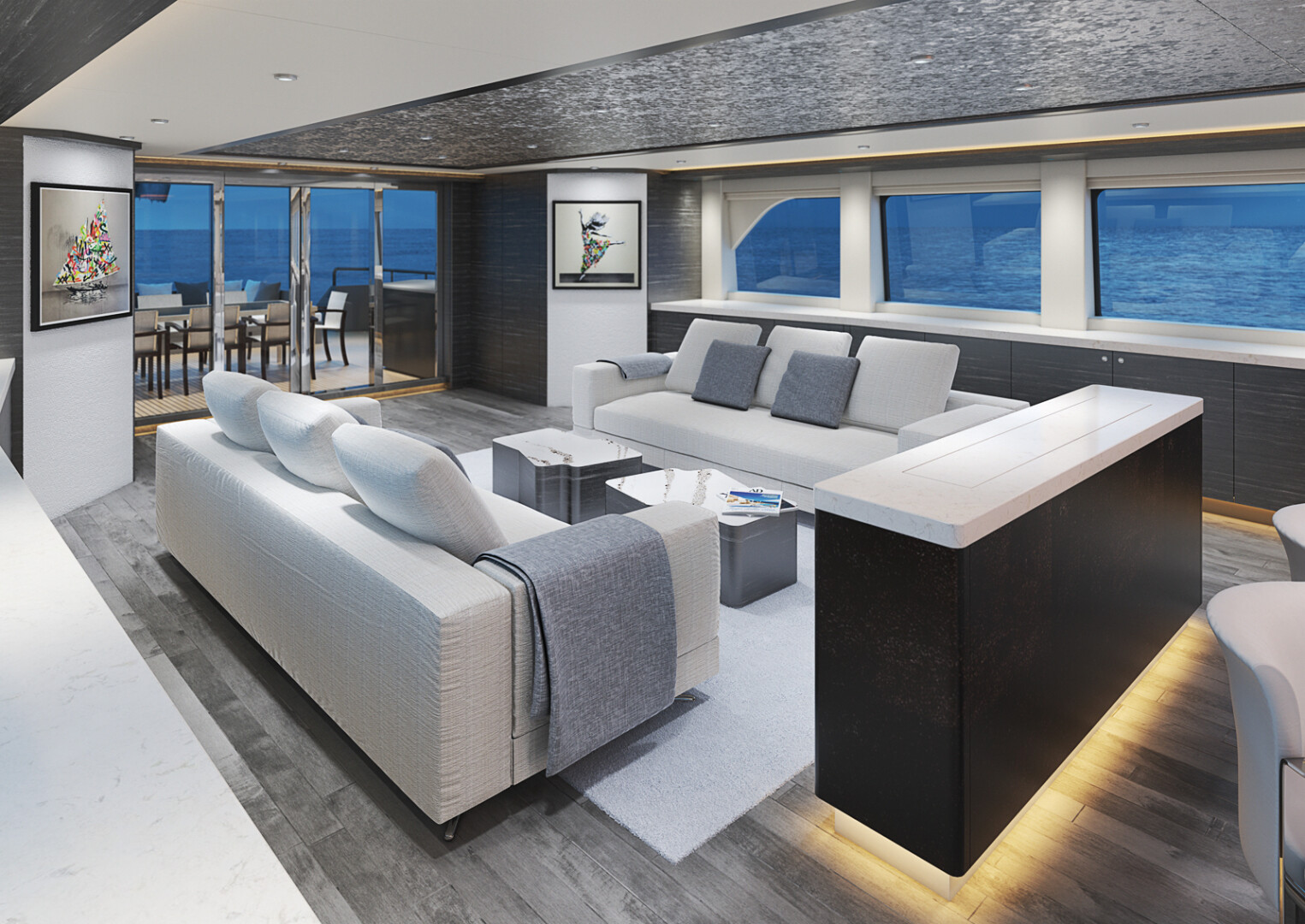 Aboard CRESCENT LADY a 117ft (35.7m) luxury motor yacht , built by CRESCENT CUSTOM YACHTS in 2020