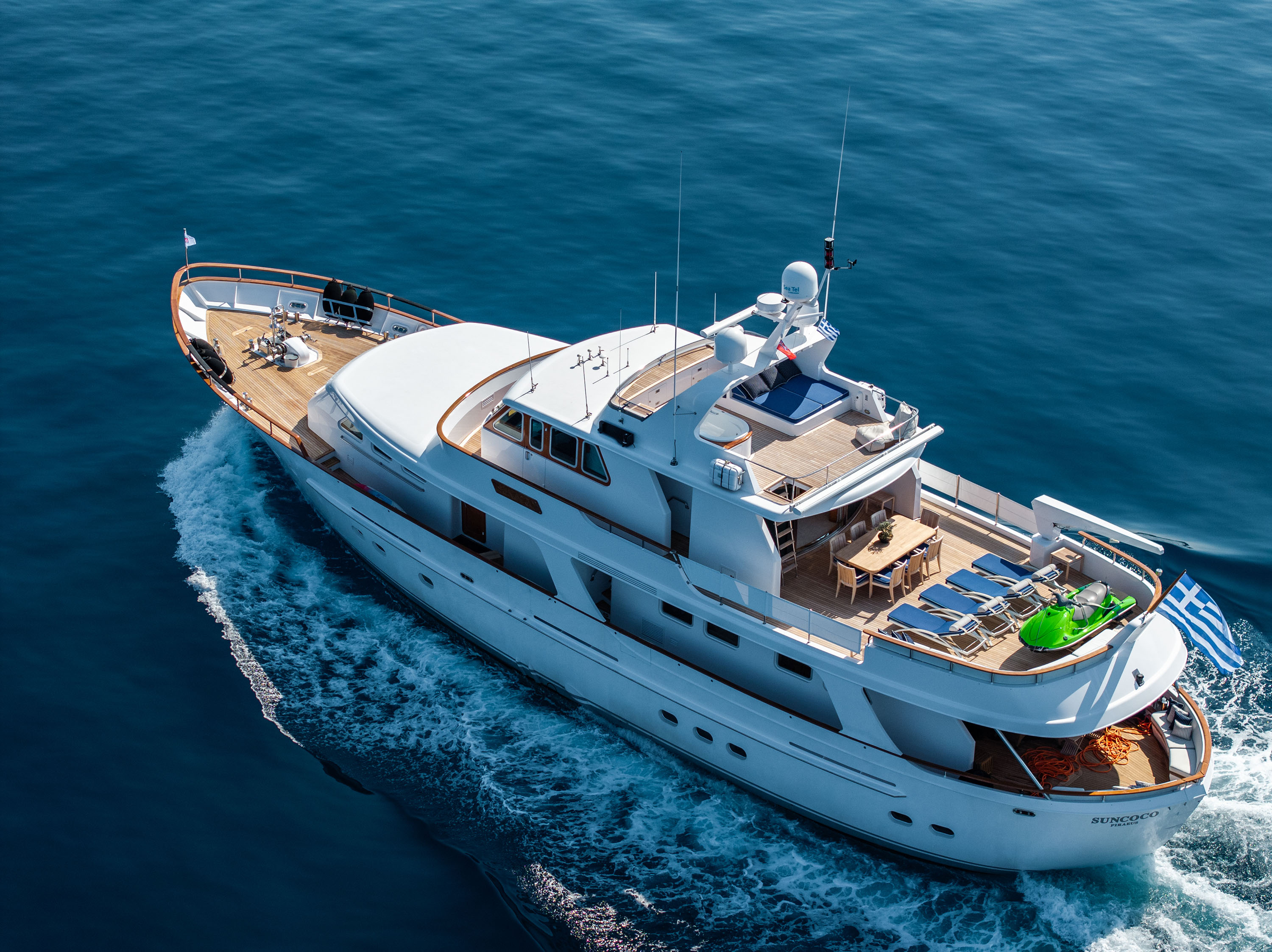 Aboard SUNCOCO a 103ft (31.4m) luxury motor yacht for Charter available with Fraser Yachts, built by LOWLAND YACHTS in 1992