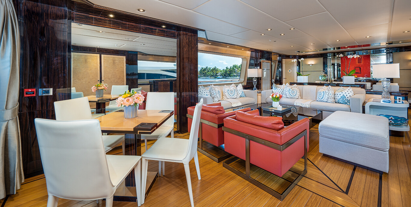 Aboard VESPER a 131ft (39.93m) luxury motor yacht , built by ALLOY YACHTS in 2009