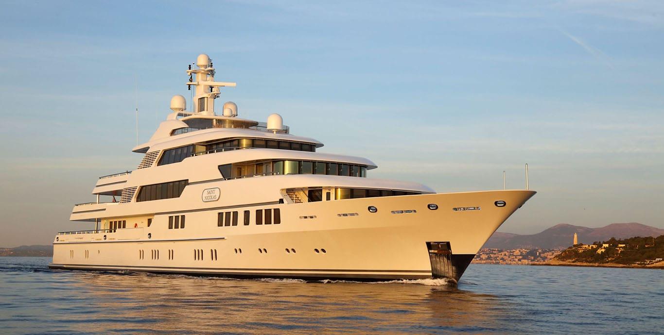 Aboard SAINT NICOLAS a 230ft (70.1m) luxury motor yacht , built by LüRSSEN in 2007