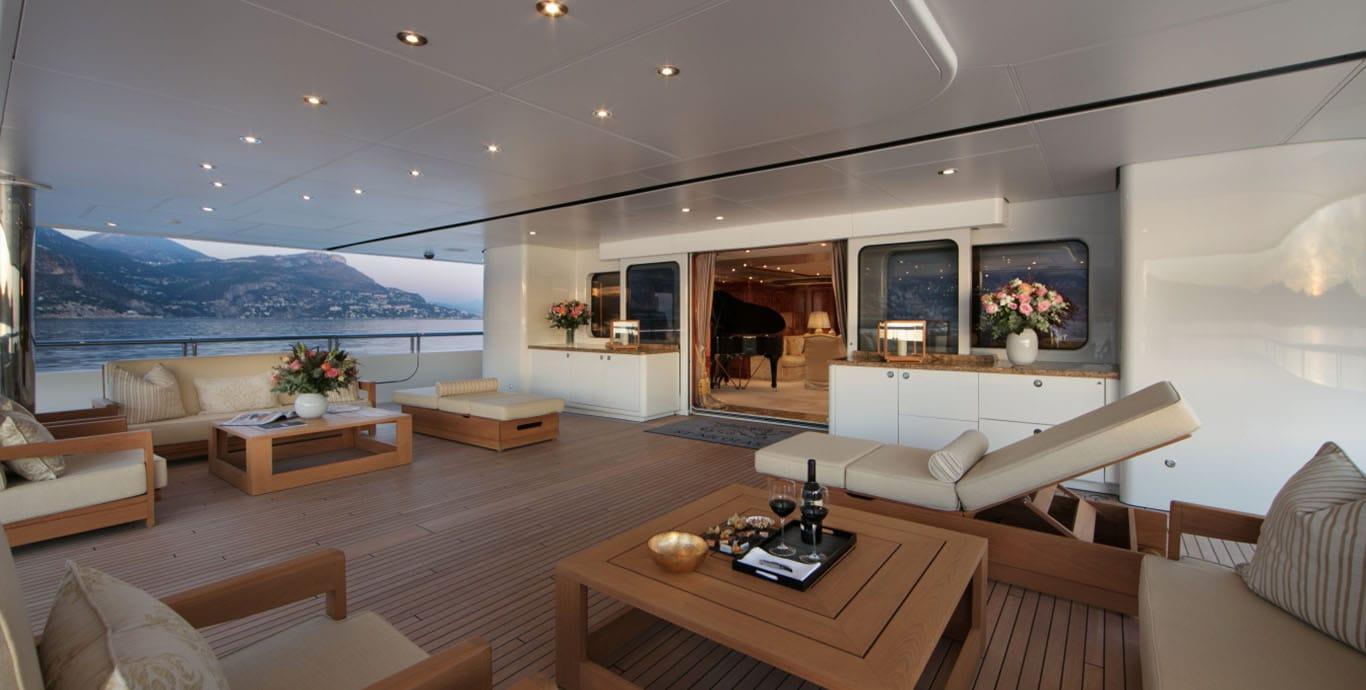 Aboard SAINT NICOLAS a 230ft (70.1m) luxury motor yacht , built by LüRSSEN in 2007