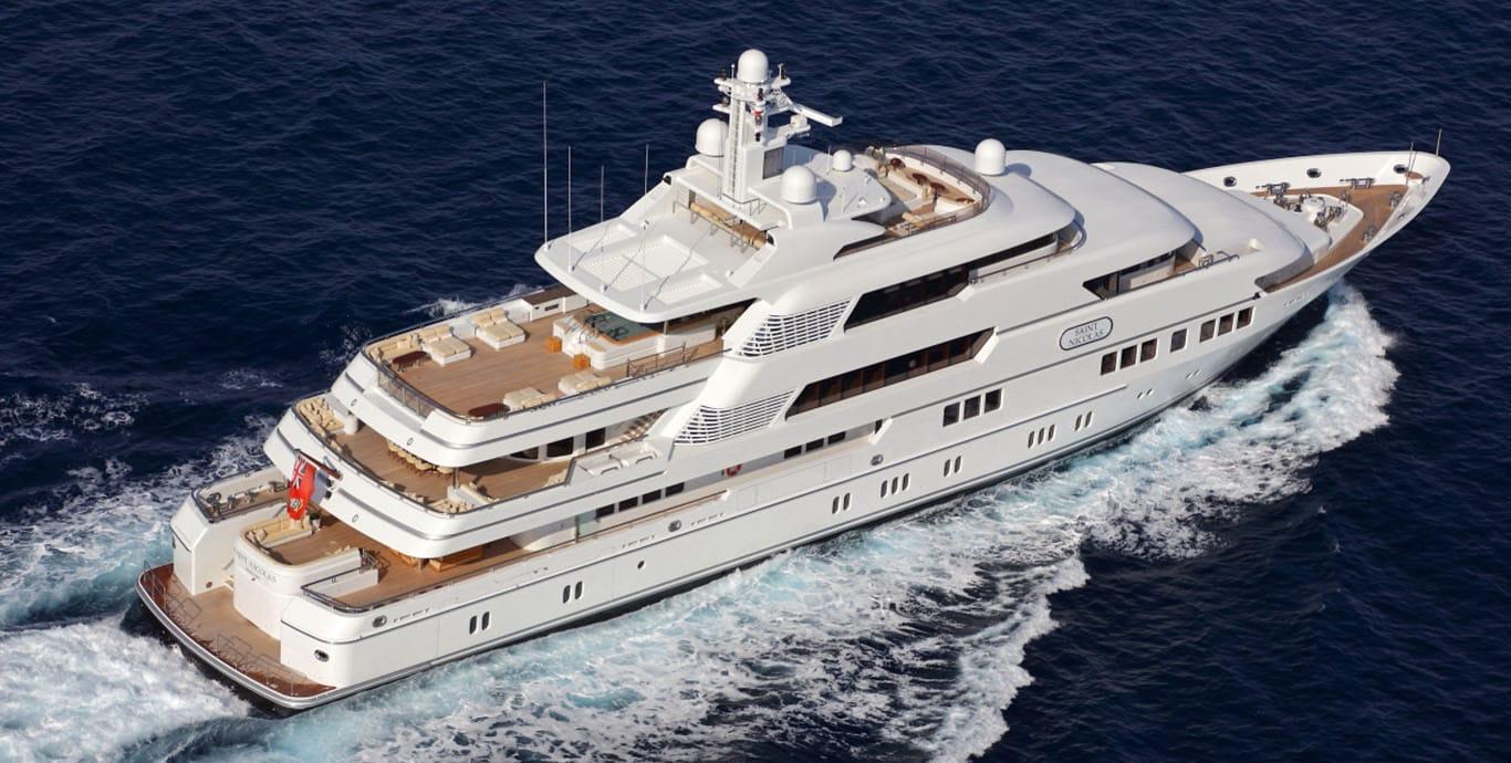 Aboard SAINT NICOLAS a 230ft (70.1m) luxury motor yacht , built by LüRSSEN in 2007