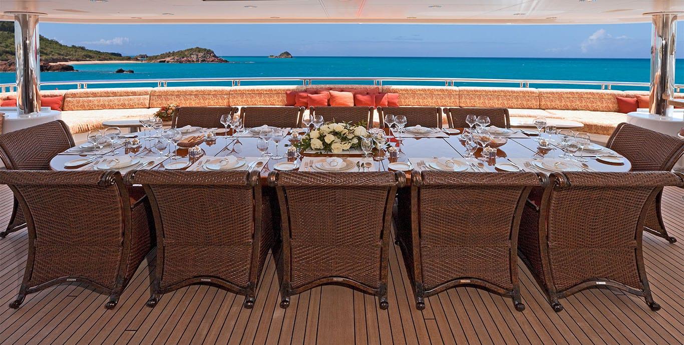 Aboard HORIZONS III a 230ft (70.1m) luxury motor yacht , built by LüRSSEN in 2008