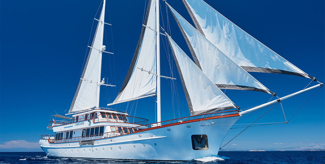 Aboard CORSARIO a 157ft (48m) luxury sailing yacht , built by RADEZ in 2019