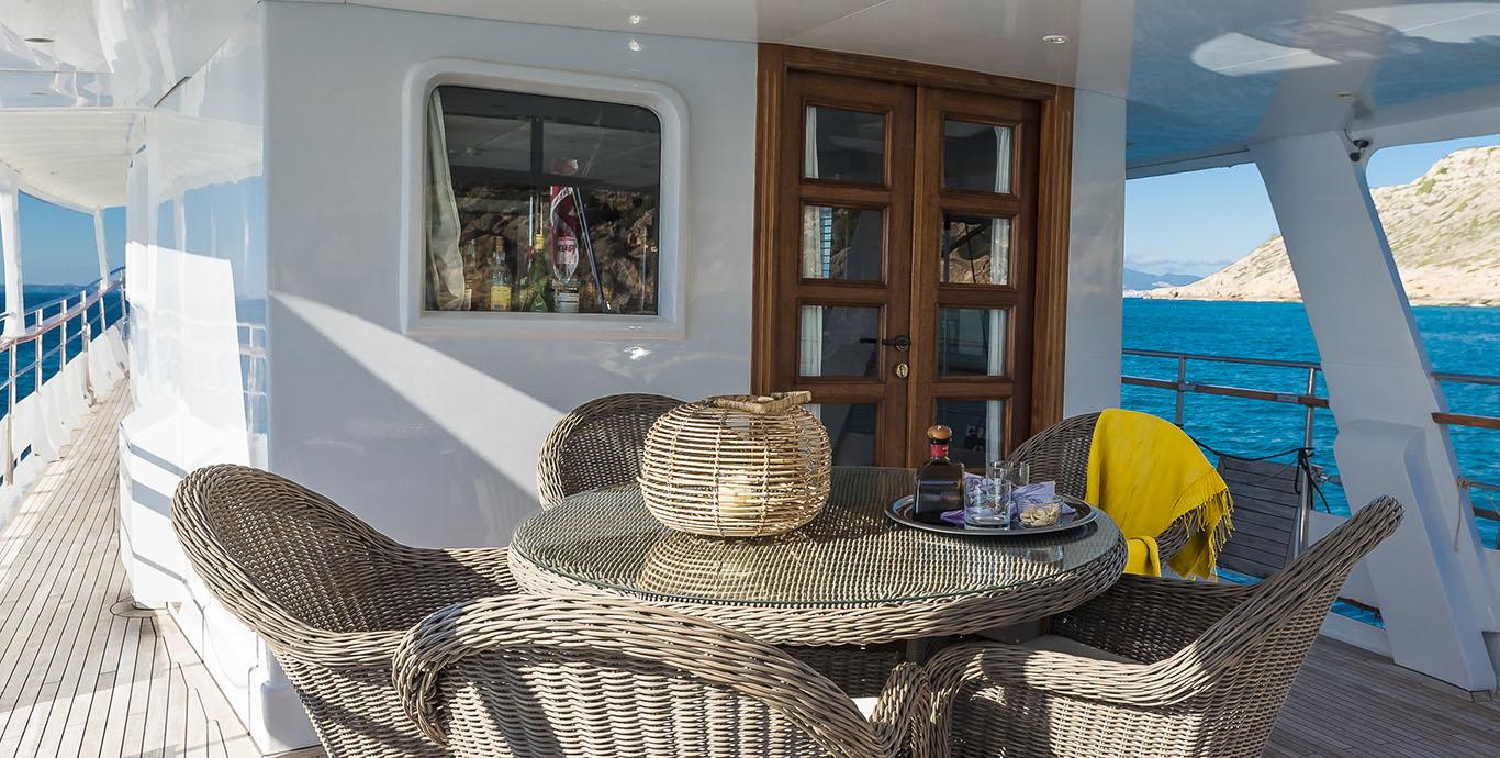 Aboard BLACK PEPPER a 79ft (24.34m) luxury motor yacht , built by LAVAGNA in 1975