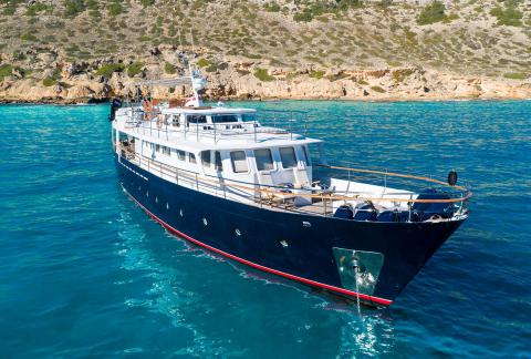 Aboard BLACK PEPPER a 79ft (24.34m) luxury motor yacht , built by LAVAGNA in 1975