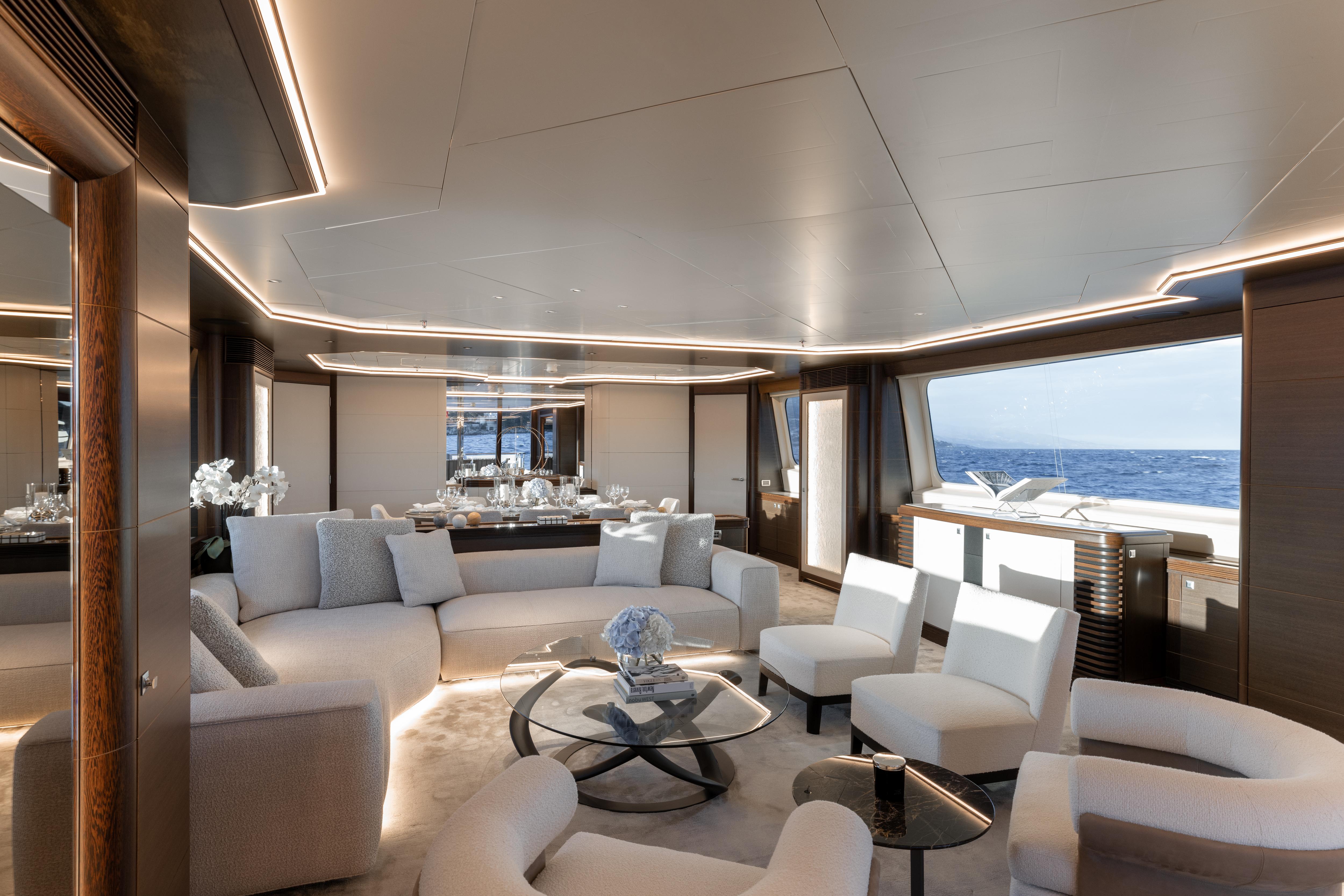 AURA motor yacht for Charter by Fraser Yachts, built by ALLOY YACHTS