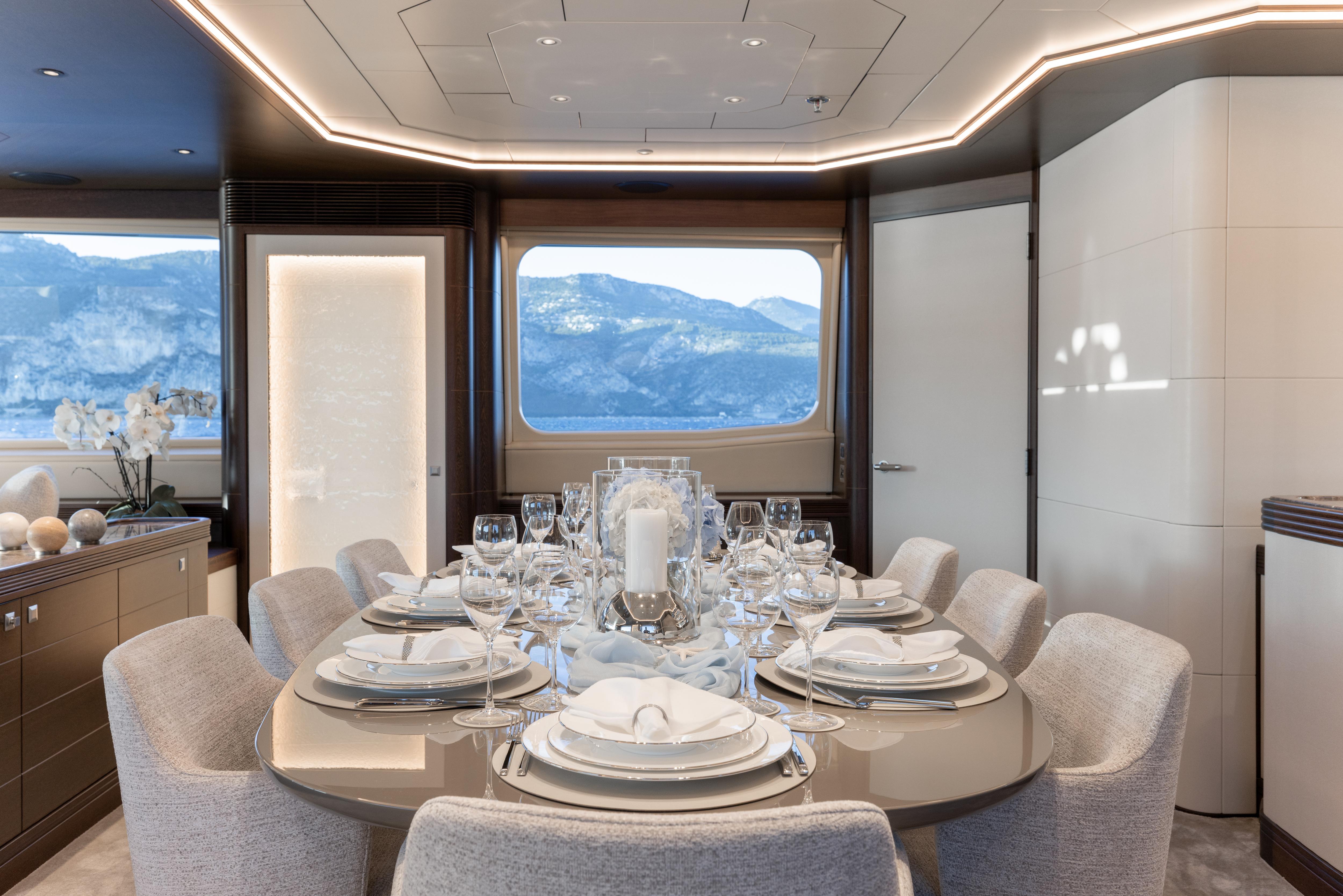 AURA motor yacht for Charter by Fraser Yachts, built by ALLOY YACHTS