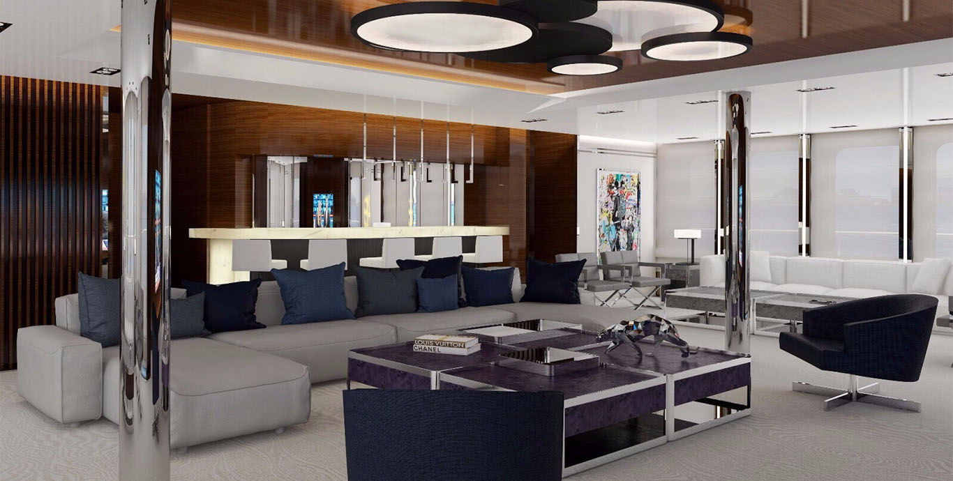 Aboard SERENITY a 236ft (72m) luxury motor yacht , built by AUSTAL in 2003