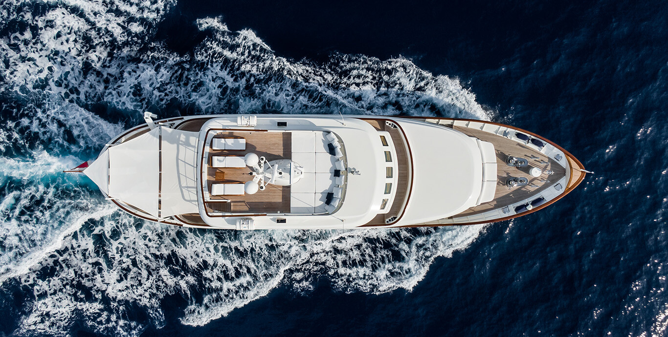 Aboard ELENI a 110ft (33.7m) luxury motor yacht , built by CBI NAVI in 2004