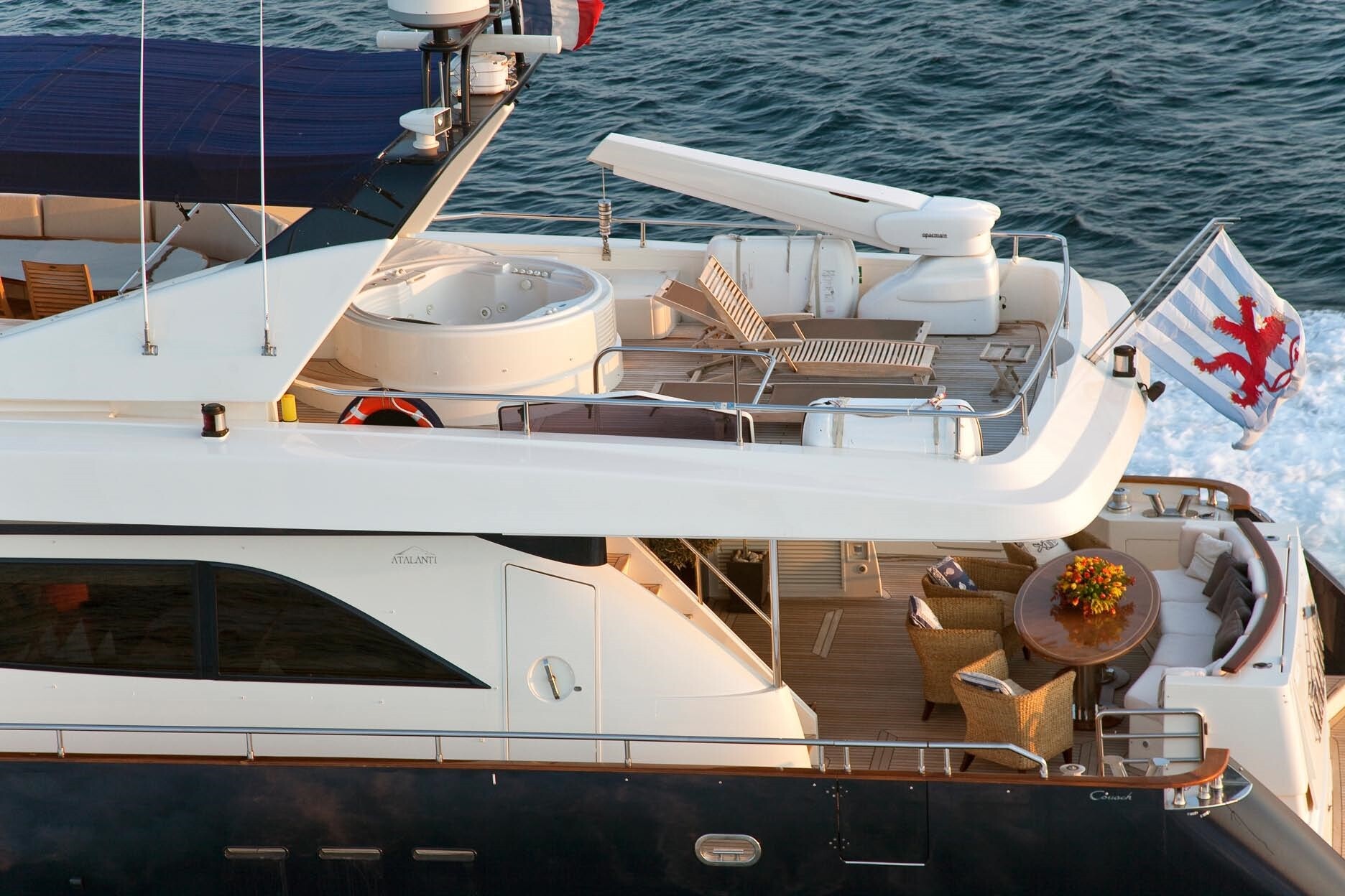 Aboard ATALANTI a 96ft (29.3m) luxury motor yacht for Charter available with Fraser Yachts, built by COUACH in 2004