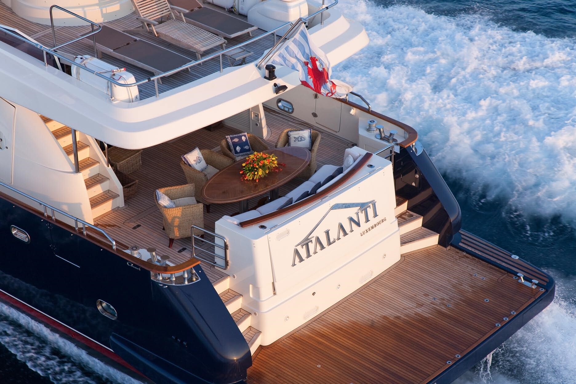 Aboard ATALANTI a 96ft (29.3m) luxury motor yacht for Charter available with Fraser Yachts, built by COUACH in 2004