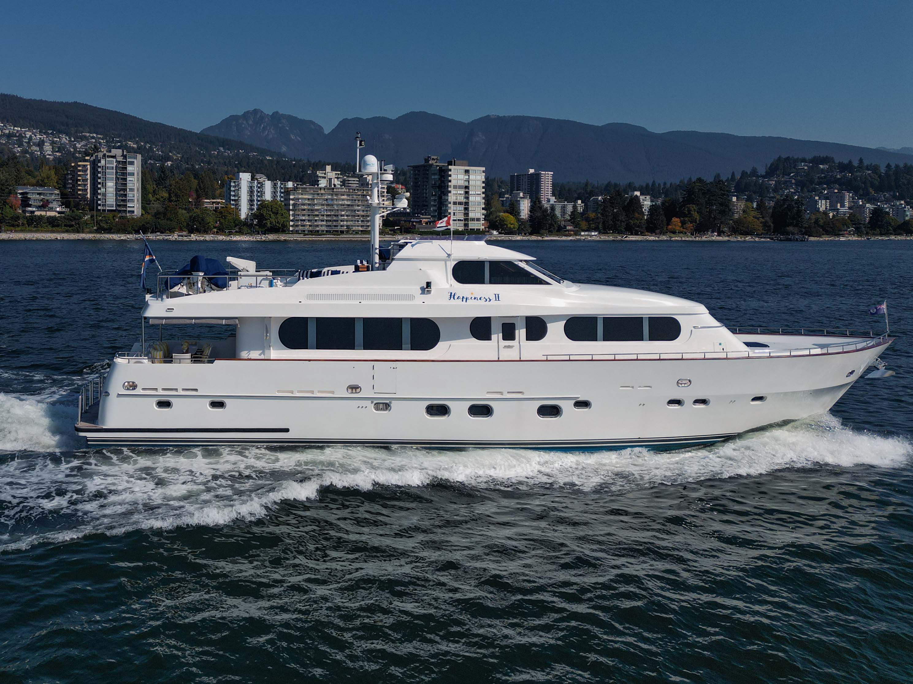 Aboard HAPPINESS II a 80ft (24.38m) luxury motor yacht , built by GRAND HARBOUR in 2003
