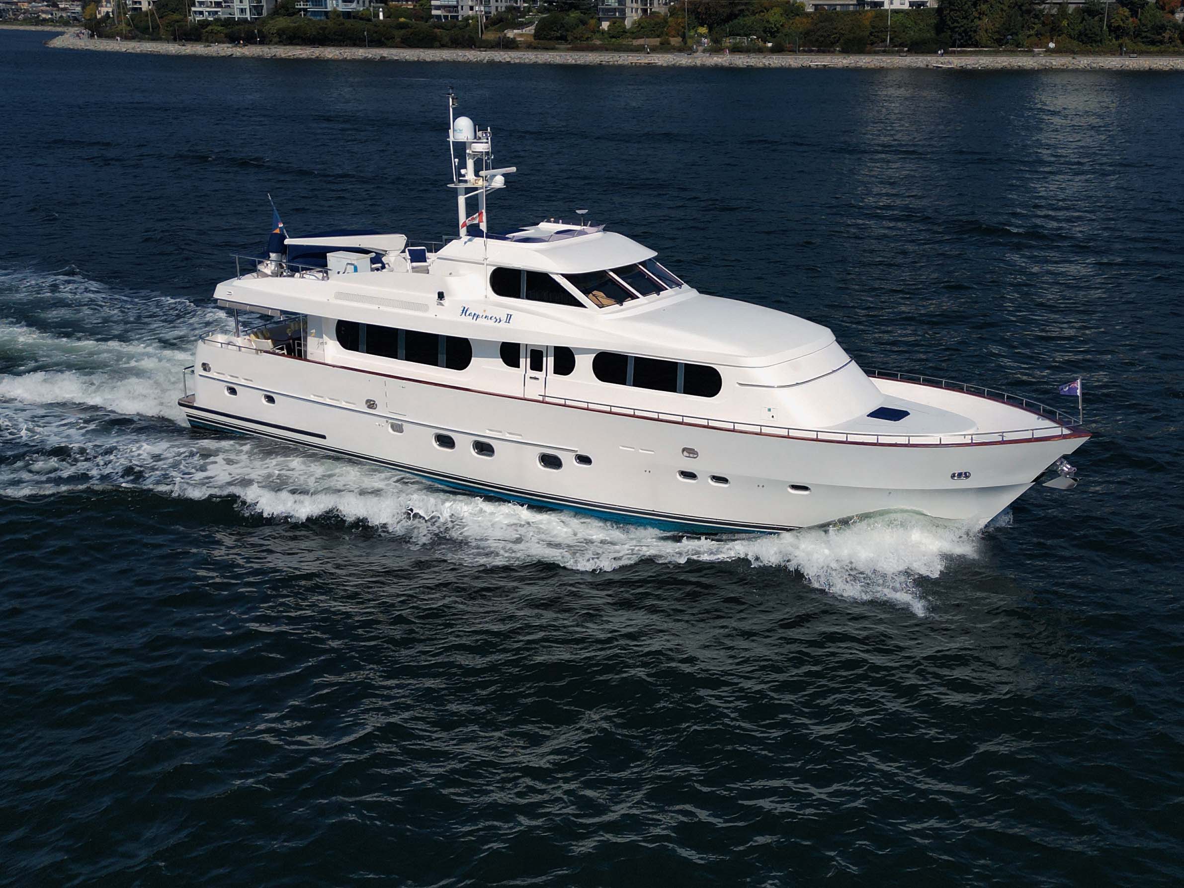 Aboard HAPPINESS II a 80ft (24.38m) luxury motor yacht , built by GRAND HARBOUR in 2003