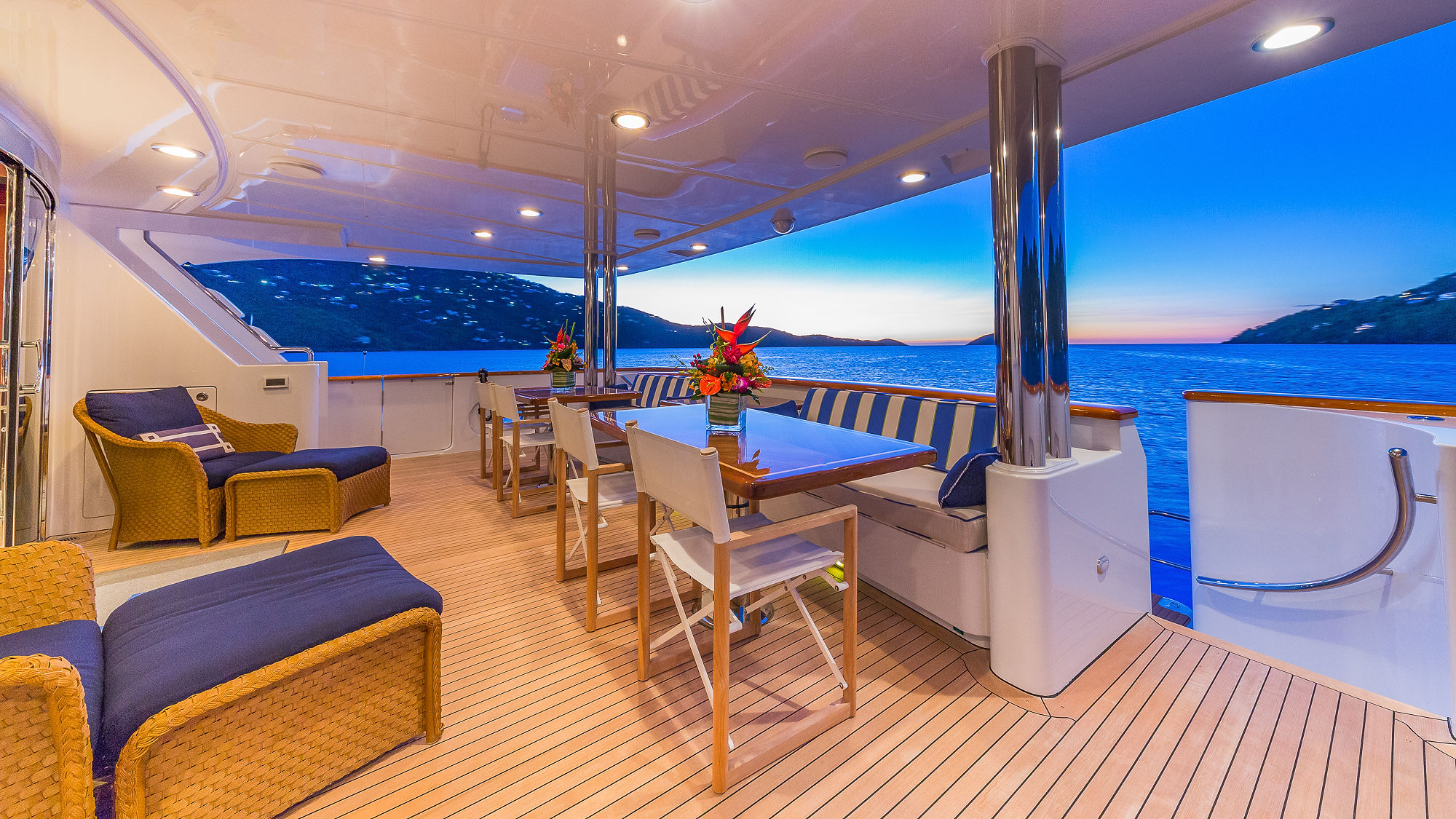 Aboard MAGIC a 130ft (39.63m) luxury motor yacht , built by NORTHERN MARINE in 2005