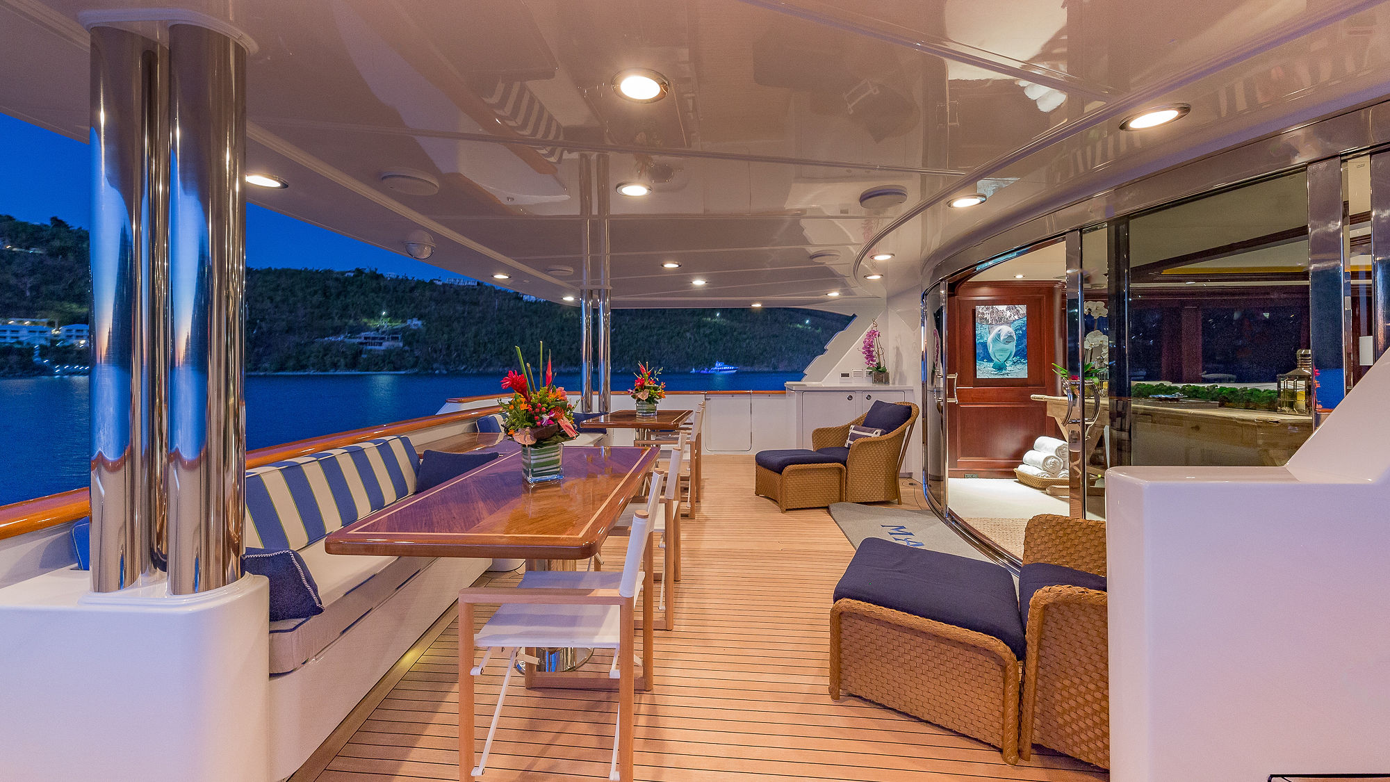 Aboard MAGIC a 130ft (39.63m) luxury motor yacht , built by NORTHERN MARINE in 2005