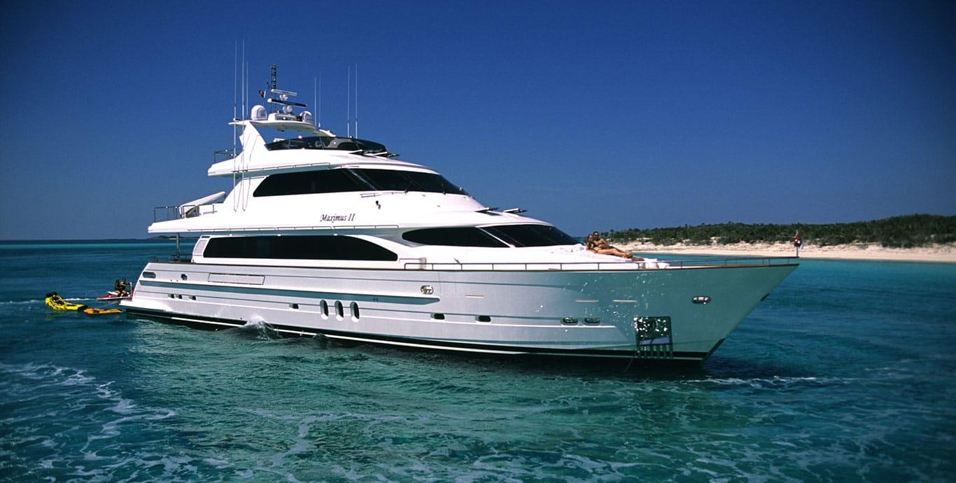 Aboard ALMOST THERE a 106ft (32.31m) luxury motor yacht , built by HORIZON in 2005