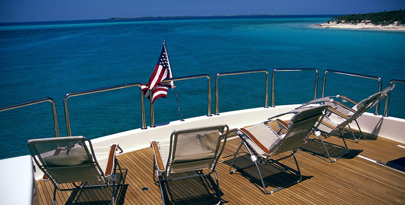 Aboard ALMOST THERE a 106ft (32.31m) luxury motor yacht , built by HORIZON in 2005