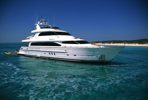 Aboard ALMOST THERE a 106ft (32.31m) luxury motor yacht , built by HORIZON in 2005