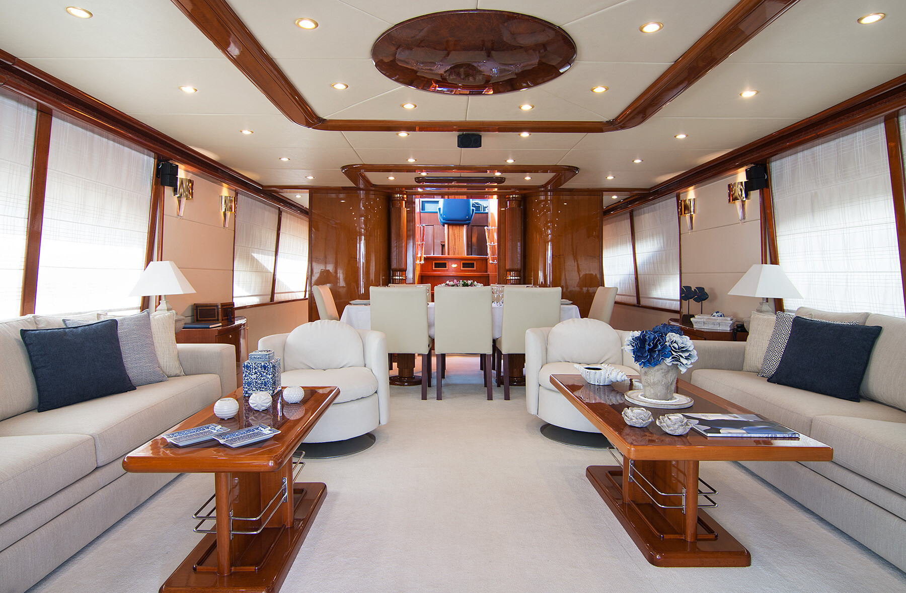 Aboard DREAM B a 99ft (30.2m) luxury motor yacht for Charter available with Fraser Yachts, built by GIANT in 2004