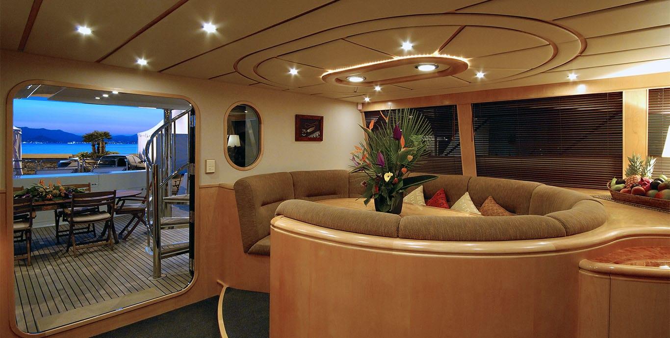 Aboard BEL MARE a 86ft (26.44m) luxury motor yacht , built by PACHOUD YACHTS in 2005