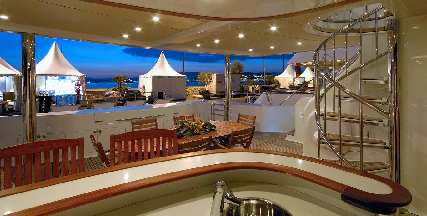 Aboard BEL MARE a 86ft (26.44m) luxury motor yacht , built by PACHOUD YACHTS in 2005