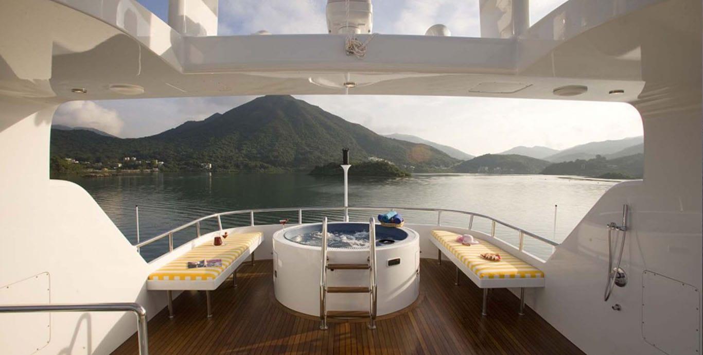 Aboard PRINCESS V a 108ft (32.99m) luxury motor yacht , built by KINGSHIP YACHT in 2007
