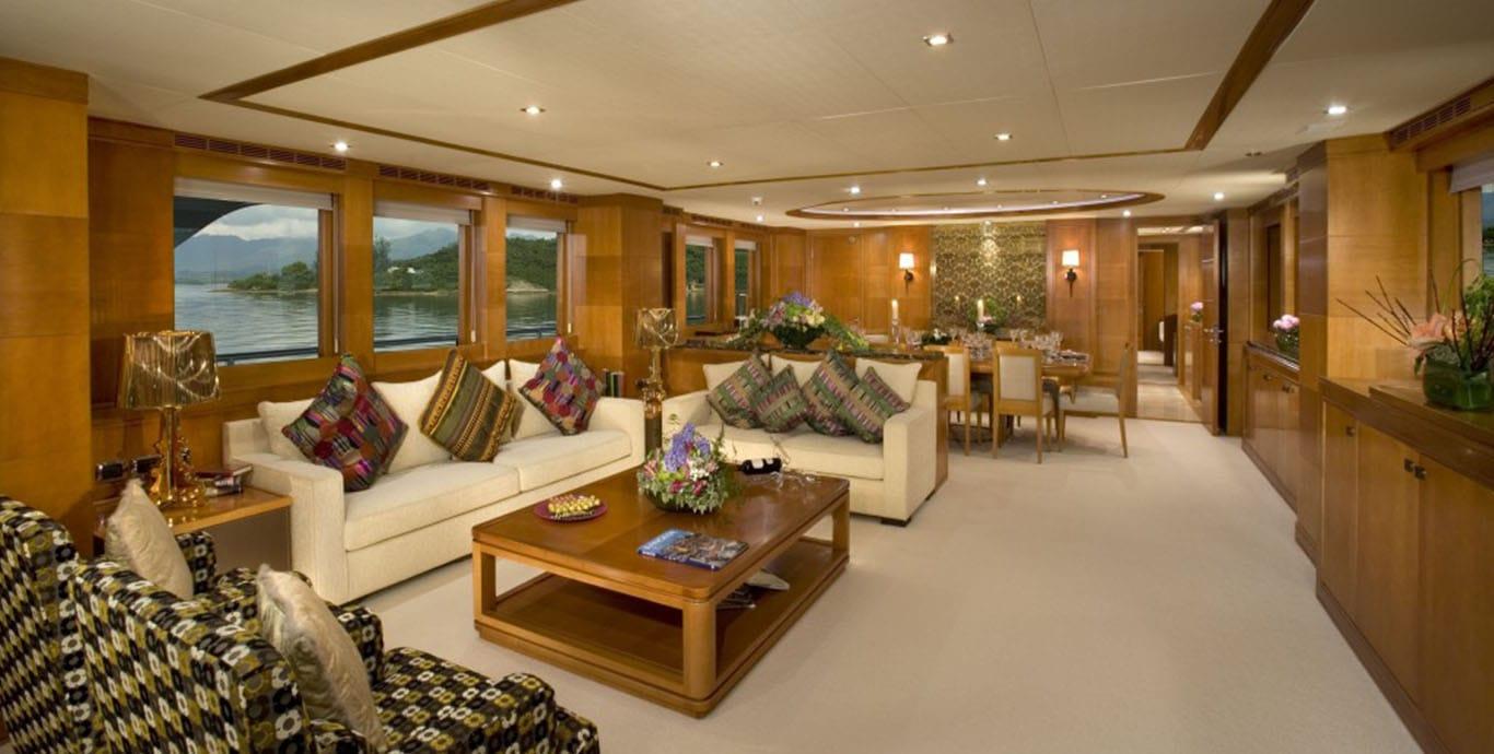 Aboard PRINCESS V a 108ft (32.99m) luxury motor yacht , built by KINGSHIP YACHT in 2007