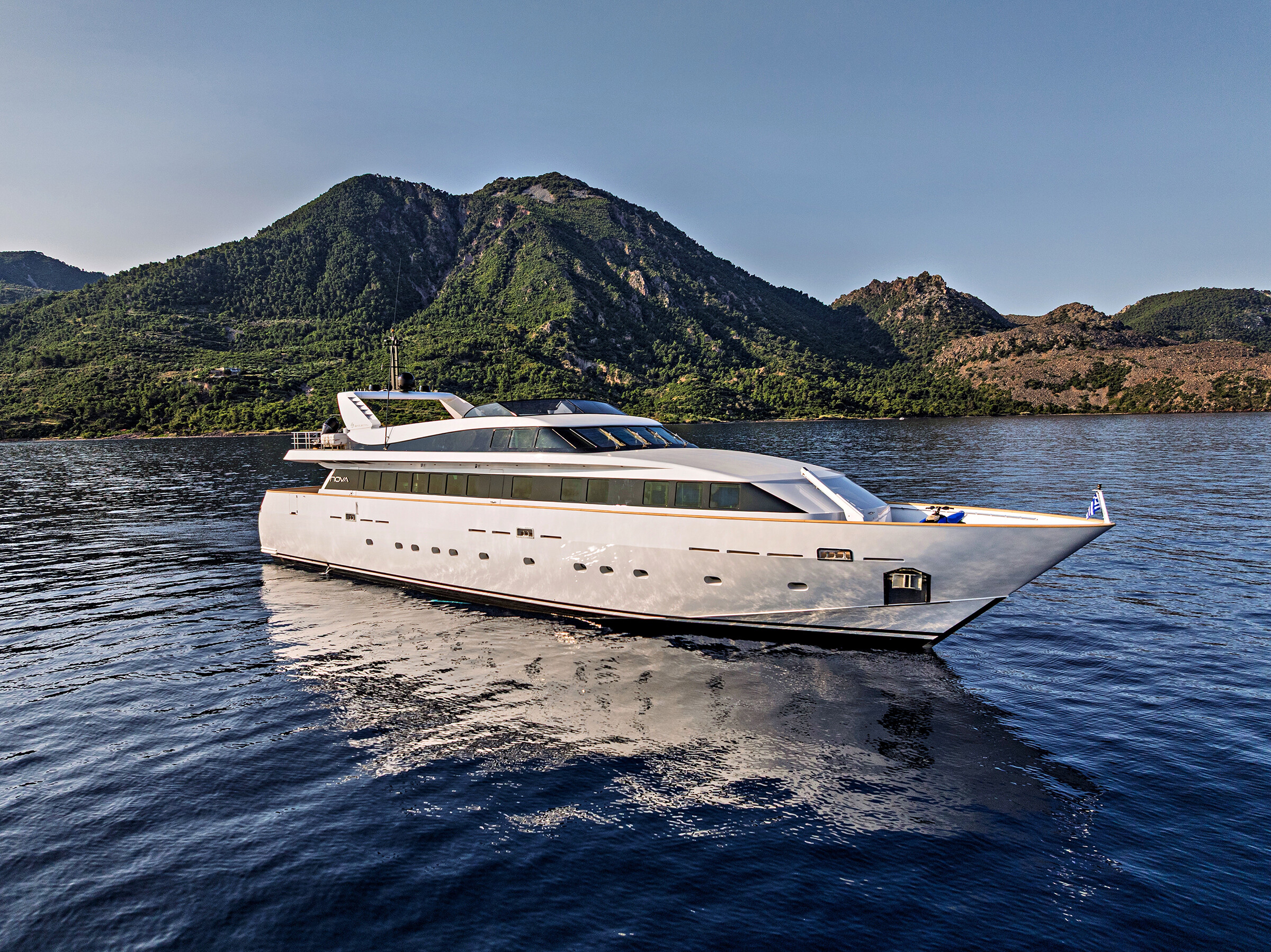 On board NOVA motor yacht for Charter with Fraser Yachts, built by BAGLIETTO 35.25 meters long