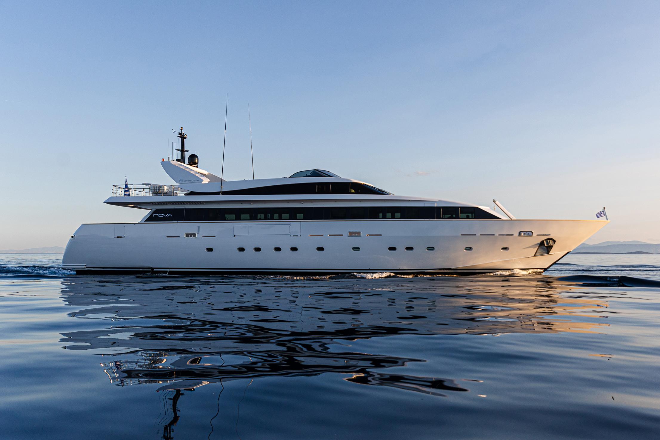 On board NOVA motor yacht for Charter with Fraser Yachts, built by BAGLIETTO 35.25 meters long