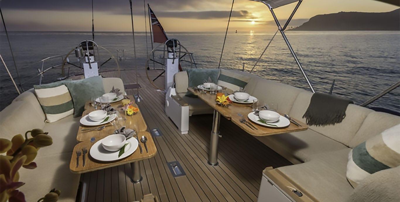 Aboard PADMA a 81ft (24.89m) luxury sailing yacht , built by NAUTOR’S SWAN in 2004