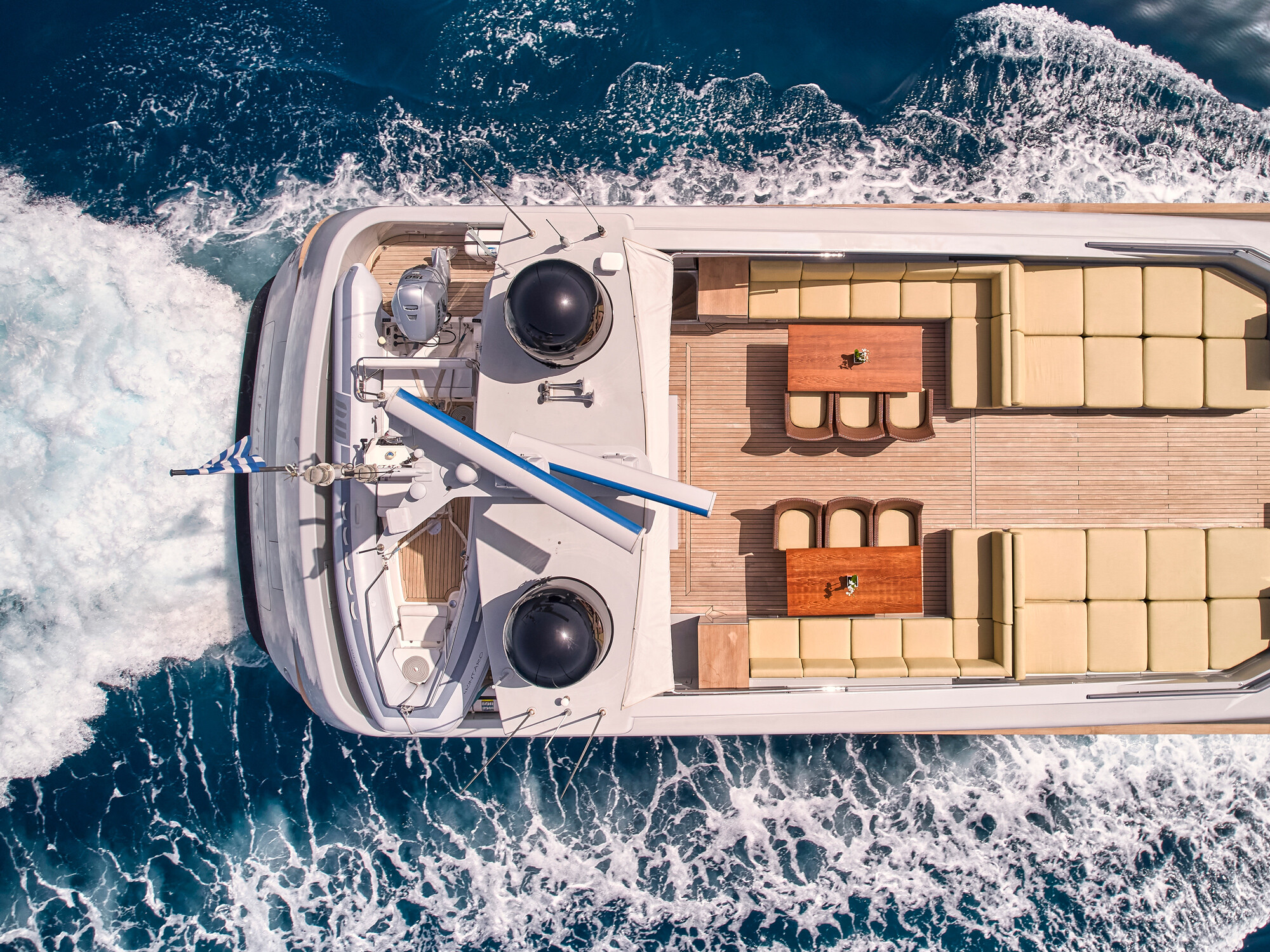 Aboard KINTARO a 125ft (38.1m) luxury motor yacht for Charter available with Fraser Yachts, built by CANTIERI DI PISA in 2005