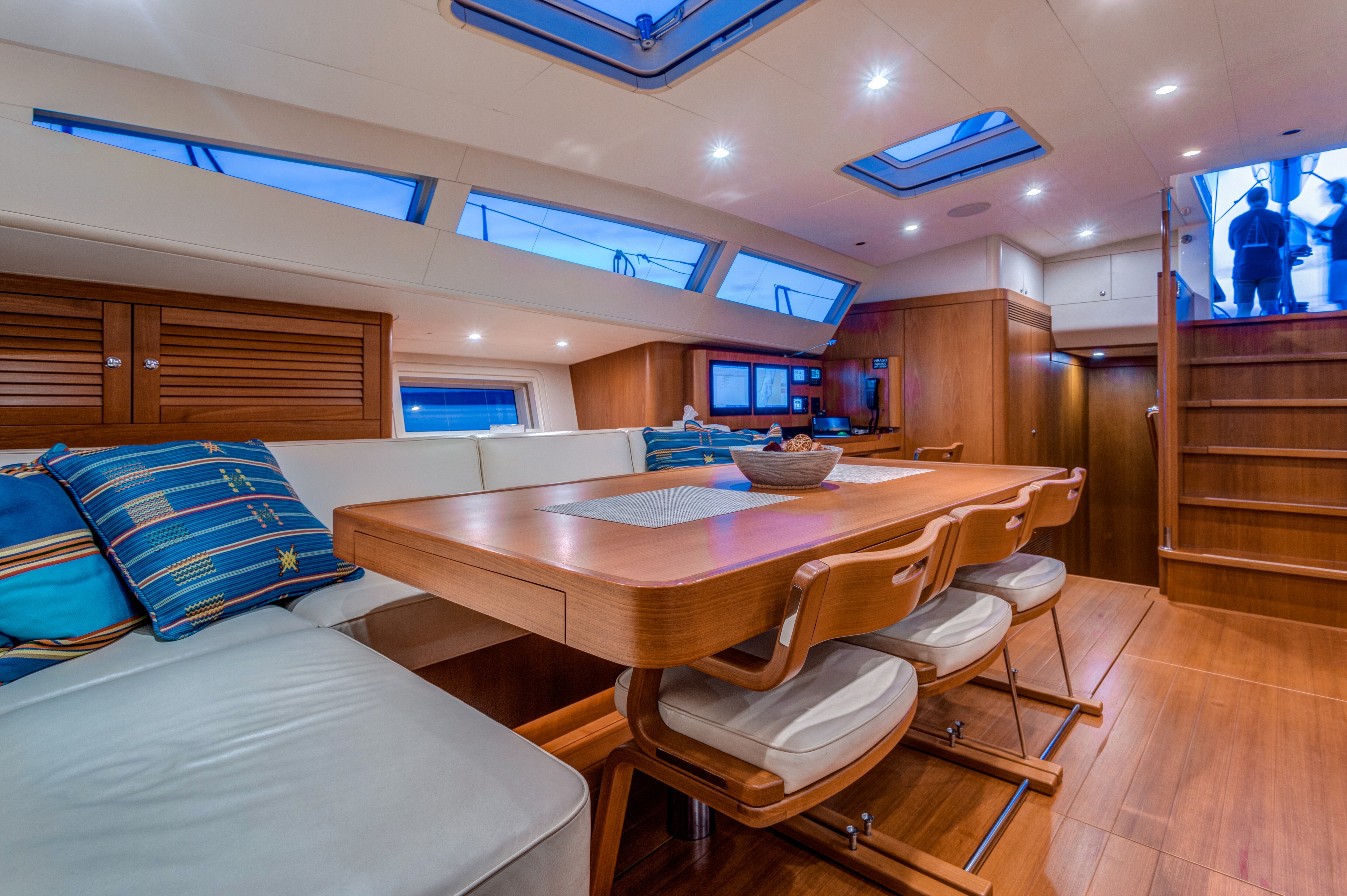 Aboard VIRAGO a 100ft (30.48m) luxury sailing yacht , built by NAUTOR’S SWAN in 2006