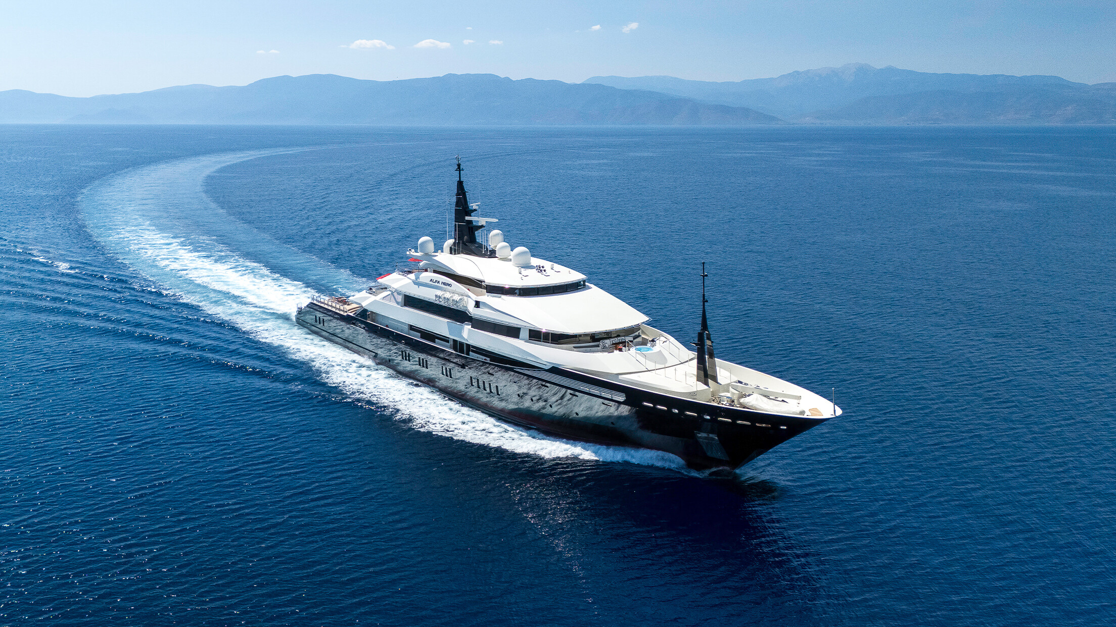 ALFA NERO motor yacht  by Fraser Yachts, built by OCEANCO