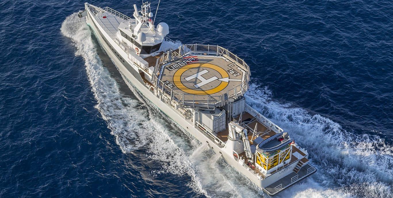 Aboard UMBRA a 177ft (54m) luxury motor yacht , built by DAMEN YACHTING in 2008