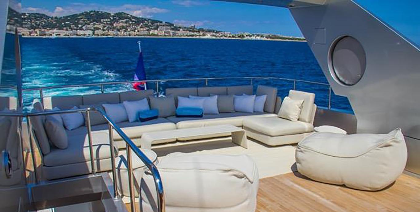 Aboard ANAVI a 118ft (36.09m) luxury motor yacht , built by ADMIRAL YACHTS in 2007
