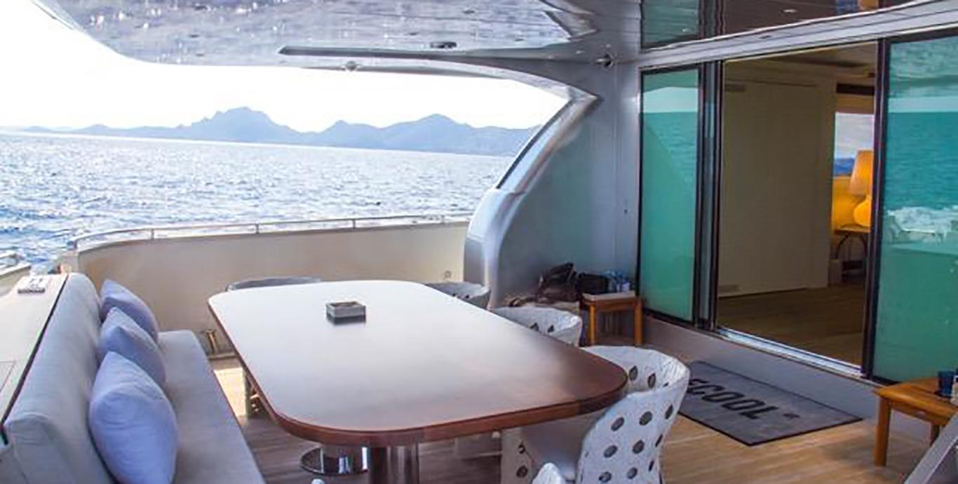 Aboard ANAVI a 118ft (36.09m) luxury motor yacht , built by ADMIRAL YACHTS in 2007